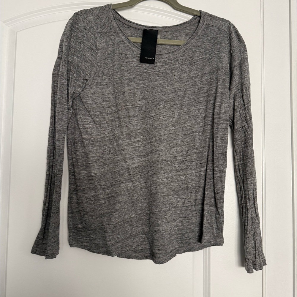 Heather Gray Long Sleeve Top